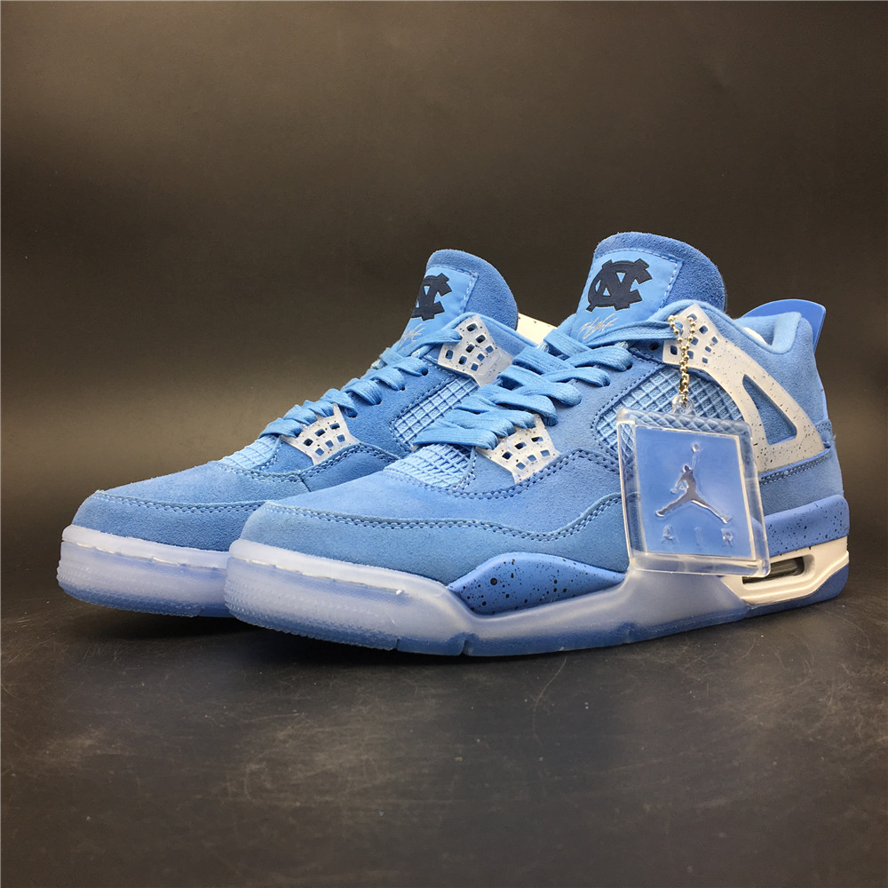 2019 Air Jordan 4 Baby Blue Ice Sole Shoes